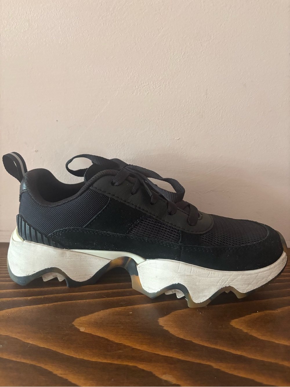 Sorel Black and White Low-Top Athletic Sneaker
